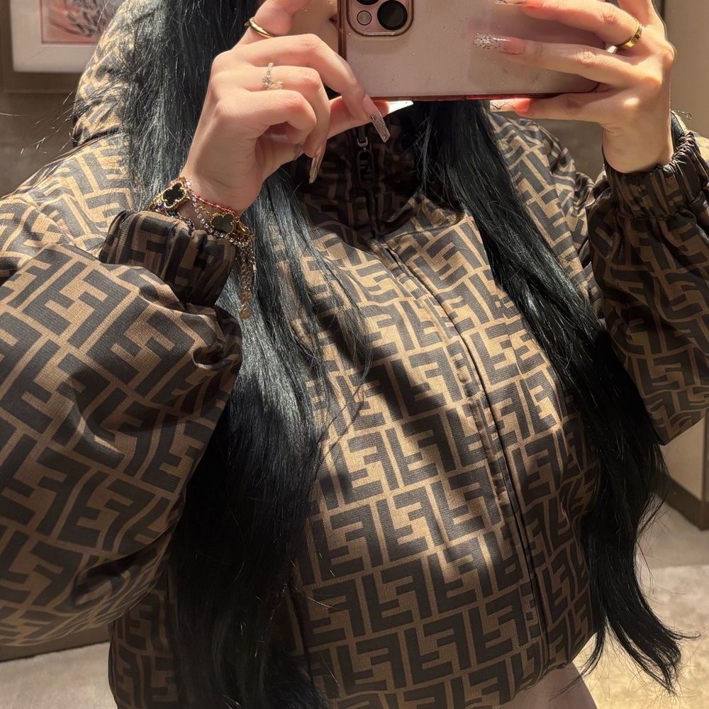 Fendi crop reversible puffer jacket